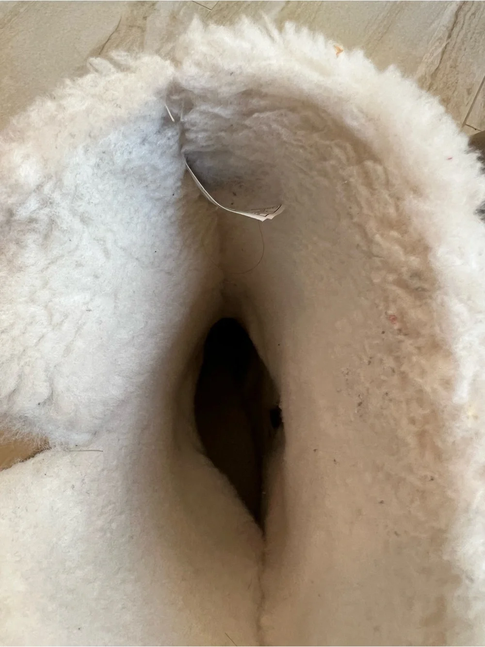 Koolaburra Taupe Suede Mid-Calf Winter Boots with White Shearling